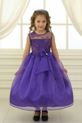Purple Flower Girl Dresses for Weddings