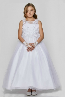 Girls Dress Style 5035 - Sleeveless Embellished Gown in Choice of Color