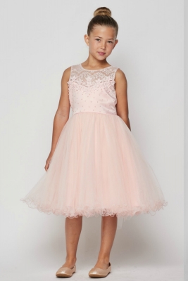 Girls Dress Style 9034 - Short Embellished Gown in Choice of Color