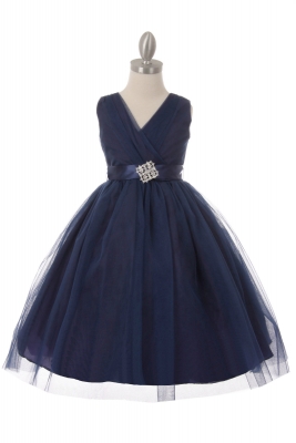 navy blue flower girl dresses