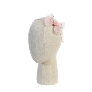 Gorgeous Blush Layered Tulle with Pom Pom and Silver Star Headband