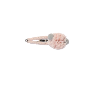 Pink Pom Pom Hair Clip Set