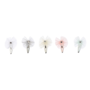 Tulle Bow Hair Clip Set in Choice of Color