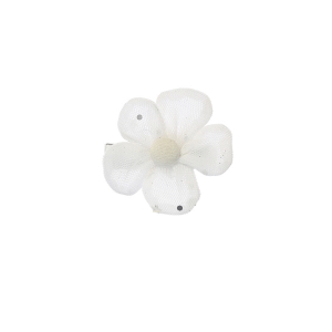 White Tulle Daisy Hair clip