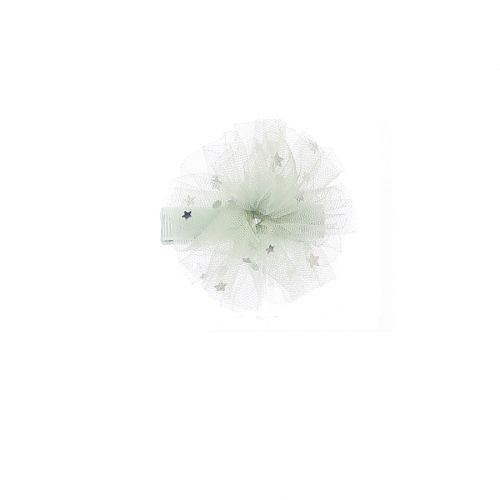 Aqua Star Tulle Hair Clip