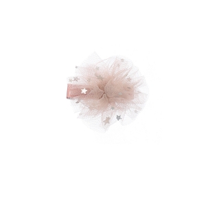 Taupe Star Tulle Hair Clip