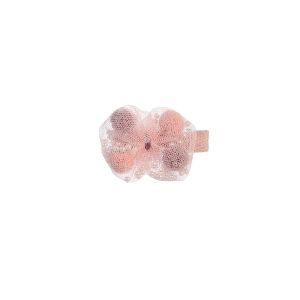 Pink Pom Pom Bow Hair Clip