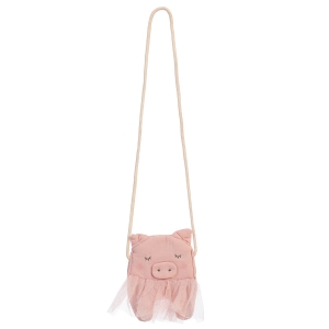 Plush Sleeping Piglet Shoulder Bag