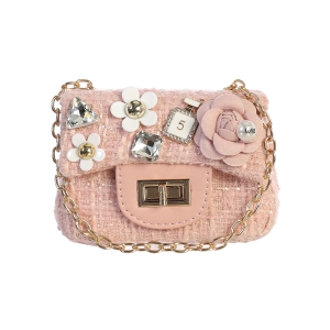 Pink Mini Tweed Purse