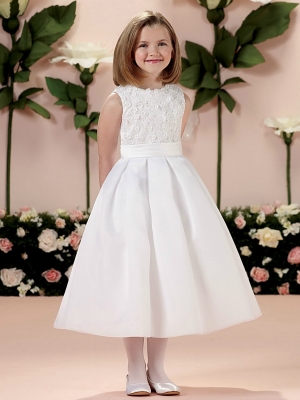 simple white flower girl dresses