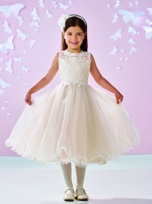 champagne gold flower girl dresses