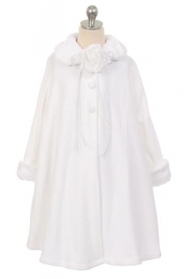 White Fleece Style Coat