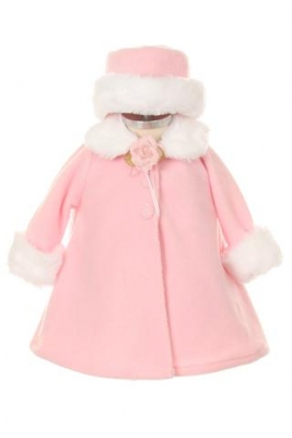 Pink Baby Fleece Cape Coat