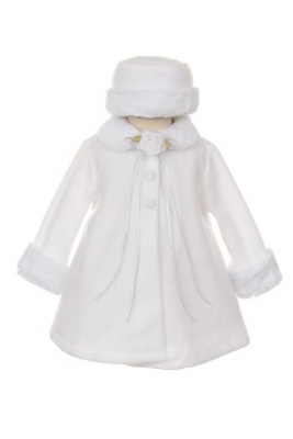 White Baby Fleece Cape Coat