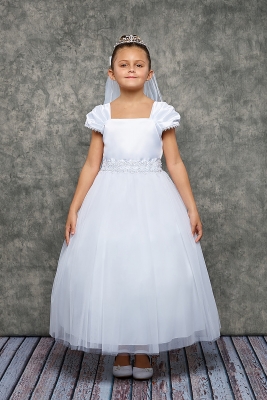 White Pleated Cap Sleeve Dress