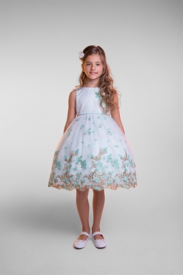 Mint Butterfly Mesh Dress