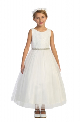 Off White Sleeveless Waterfall Dress