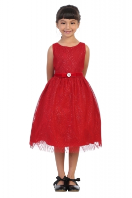 Red Glitter Diamond Art Deco Dress