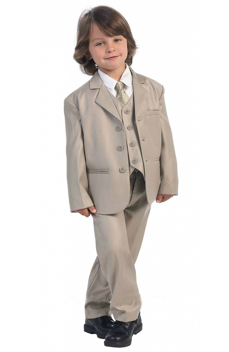 Boys 5 Piece Suit Set Style 3710 - KHAKI