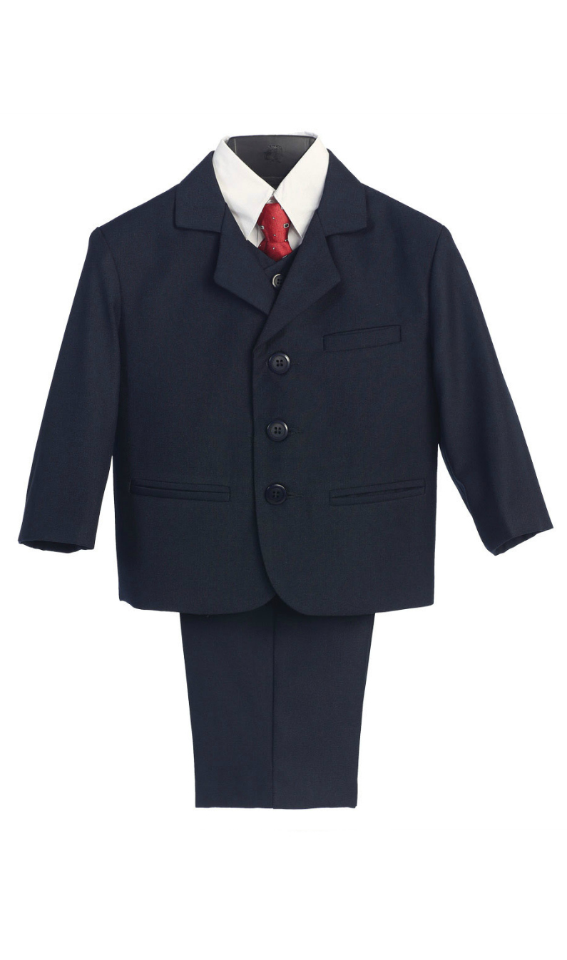 Boys 5 Piece Suit Set Style 3710 - NAVY