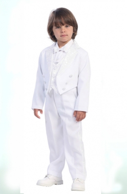 Boys 5 Piece Paisley Tails Tuxedo Suit Set  Style 7900