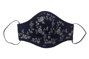 Black Floral Face Mask