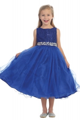 Sapphire Blue Flower Girl Dresses