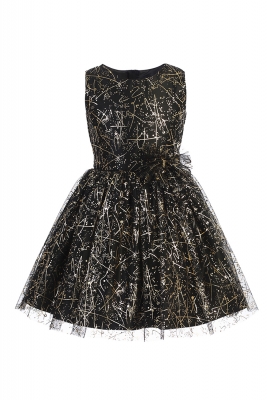 SALE Black Gold Confetti Dress