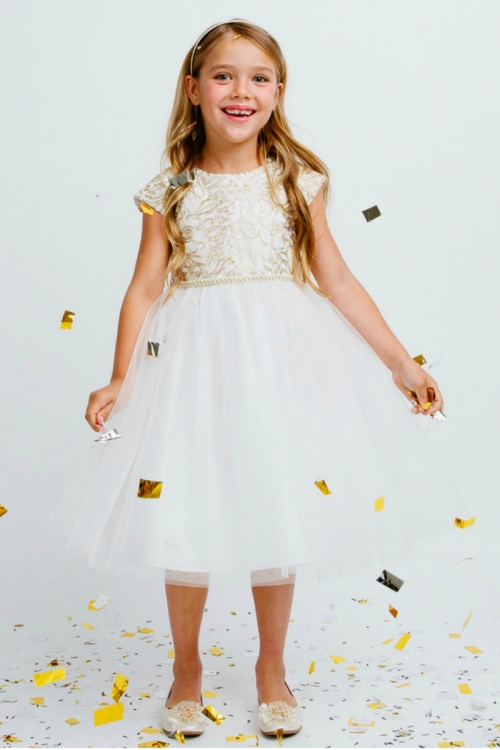 slim fit dress slacks Luxury Dubai White Flower Girl Dresses Beads Flowers Princess Gown J088 main image 0