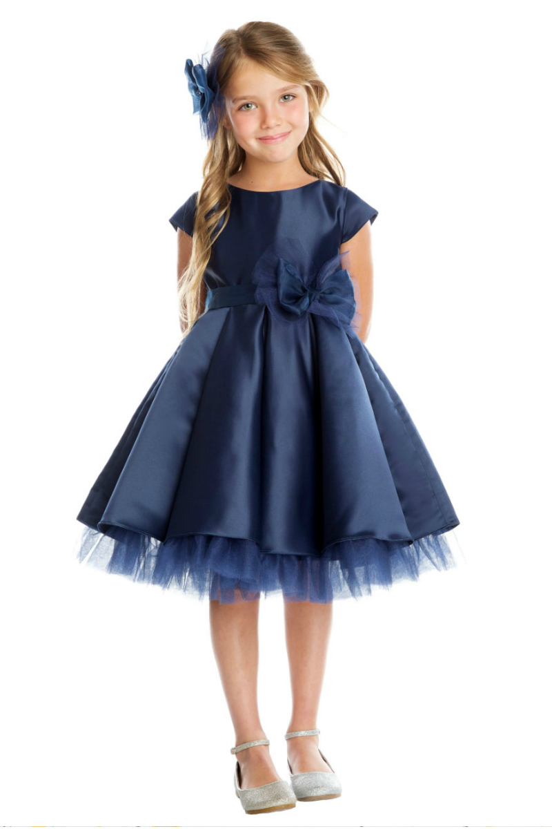 Tulle Dress Navy Blue Christmas Dress Girl Alcepopk Toddler Baby Girls  Christmas Dress Long Sleeve Princess