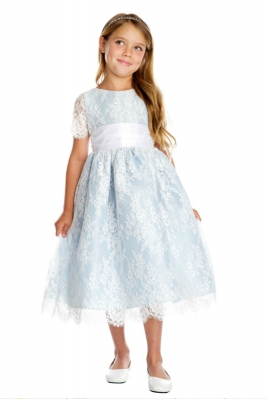 pastel colour flower girl dresses