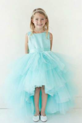 powder blue flower girl dress