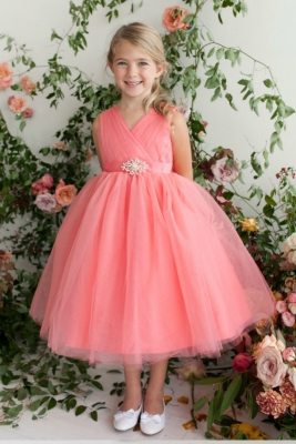 Coral Color Flower Girl Dresses Online ...