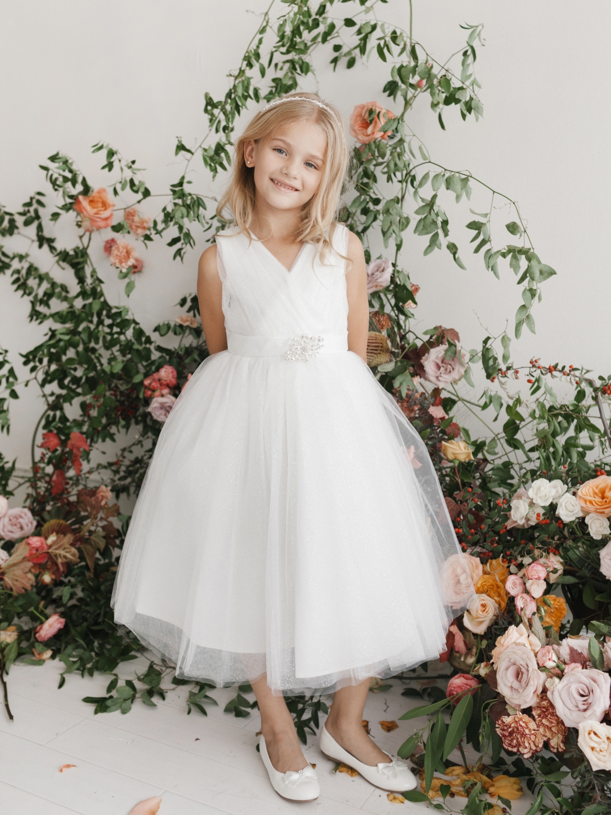 flower girl rhinestone sash