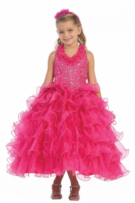 Hot Pink Flower Girl Dresses