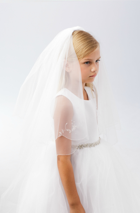 Communion Veil- Style 714 with Comb- Offered in White