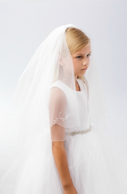 Communion Veil- Style 714 with Comb- Offered in White