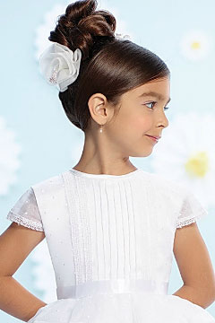 Short Sleeves White Flower Girl Dresses Short A-Line Kids Social