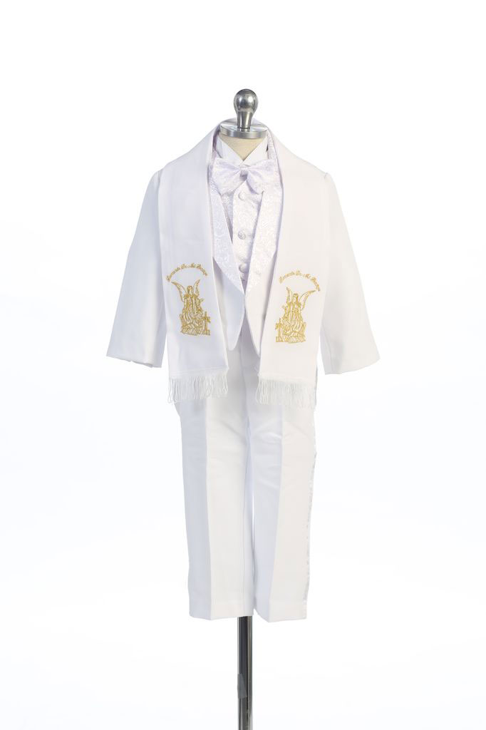 Boys Suit Style TX102- 5 Piece Tuxedo Set with Image of the Guardian Angel