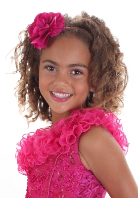SALE BL Satin FLOWER Headband with Rhinestones in Choice of Color