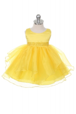 canary yellow flower girl dresses
