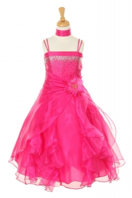 Periwinkle Gilia dress bold fuchsia lime floral Size 12 main image 1