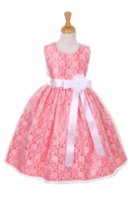girls long lace dress