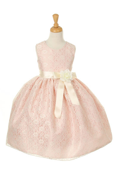 CC_1132RS - Girls Dress Style 1132- ROSE Taffeta and Lace BUILD YOUR ...
