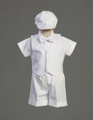 Vest and Shorts Set Style DEXTER- Polycotton Short Set with Basket Weave Vest