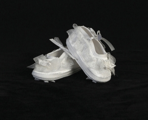Baptism- Christening Organza Trim Bootie- Style GT-205