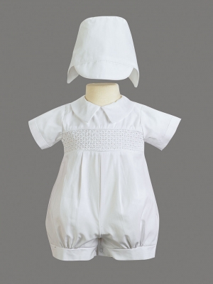 Romper Style JEREMY- Smocked Cotton Romper