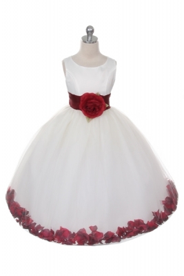 petal pink flower girl dresses