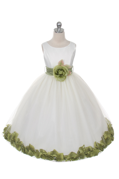 White and sage green flower girl dresses hotsell
