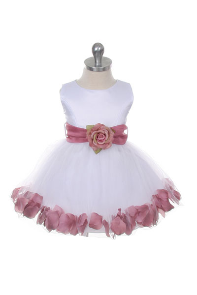 dusty blue flower girl sash